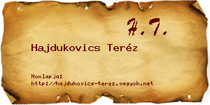 Hajdukovics Teréz névjegykártya
