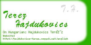 terez hajdukovics business card